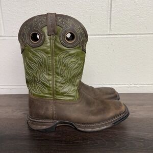 Durango Kids size 6.5 M  Maverick Western‎ Work Boot OILED BROWN/GREEN $160.00